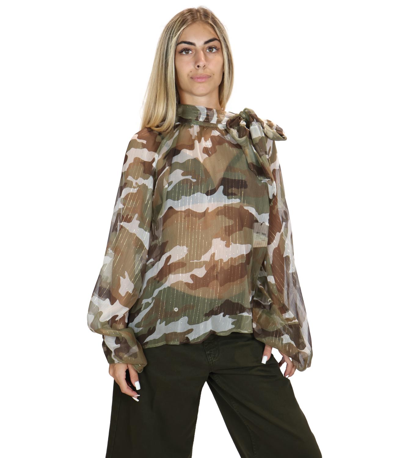 Vicolo Top Camicia Militare Donna