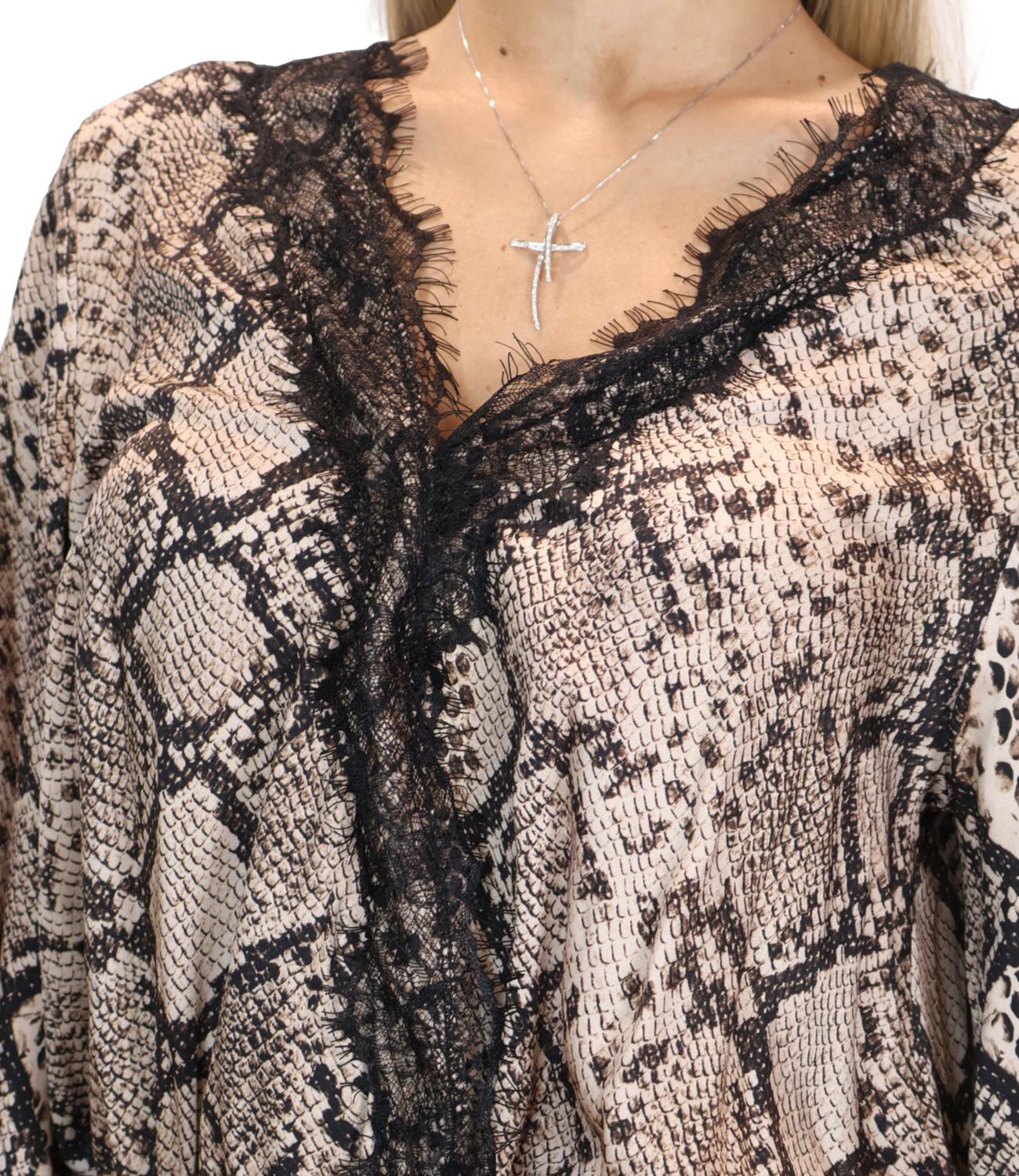 Vicolo Abito Pitone Beige Donna