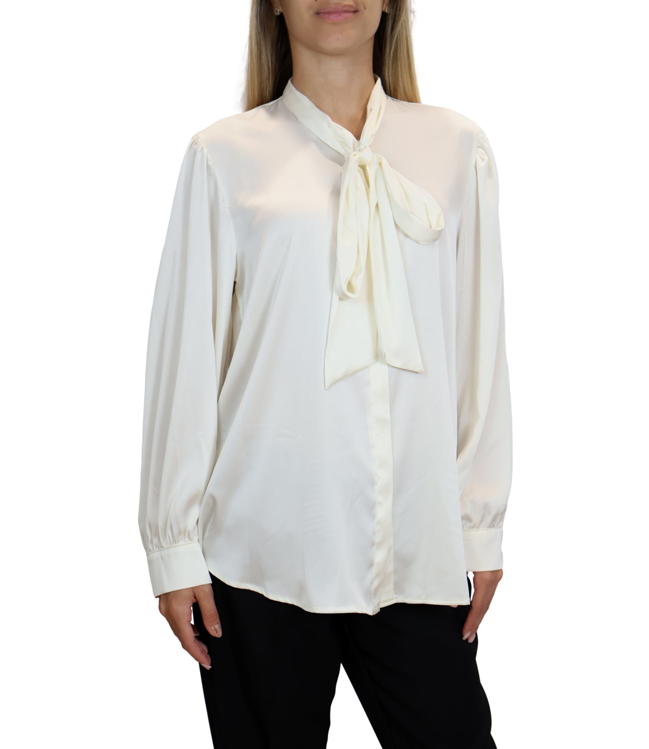 Vicolo Camicia Fiocco Naturale Donna
