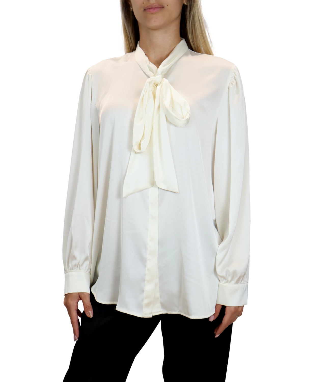 Vicolo Camicia Fiocco Naturale Donna