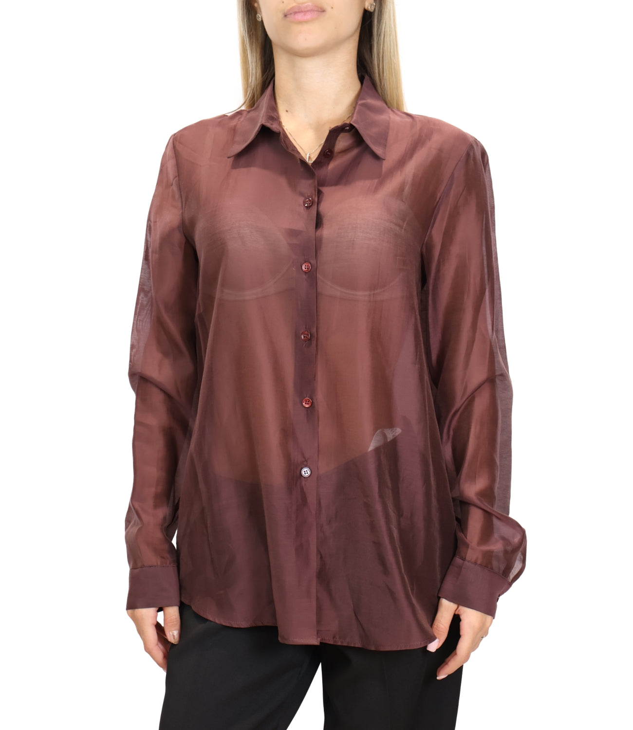 Vicolo Camicia Borgogna Donna