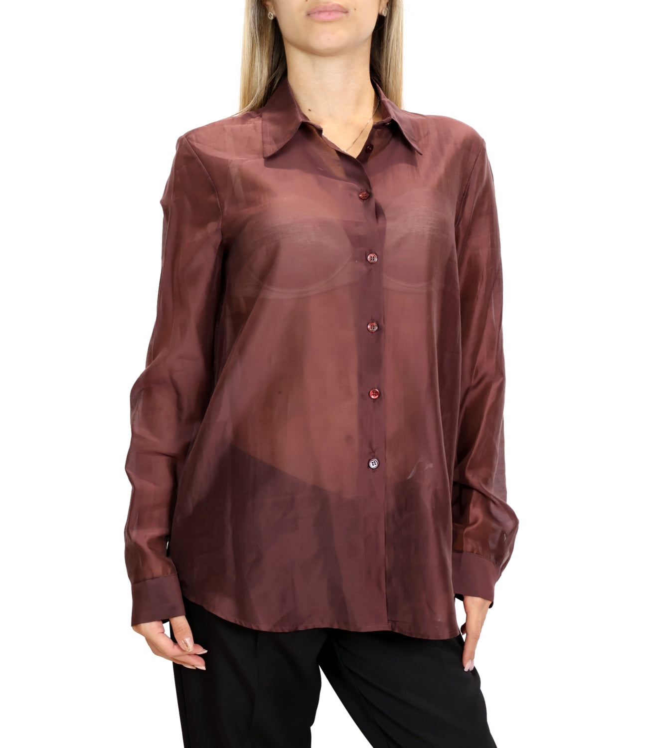 Vicolo Camicia Borgogna Donna