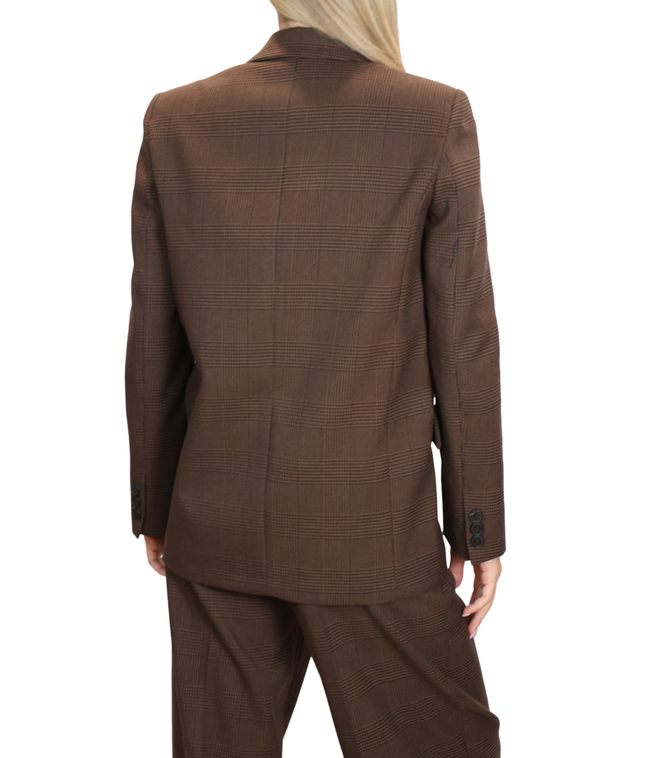 Vicolo Giacca Check Nero/Moro Donna