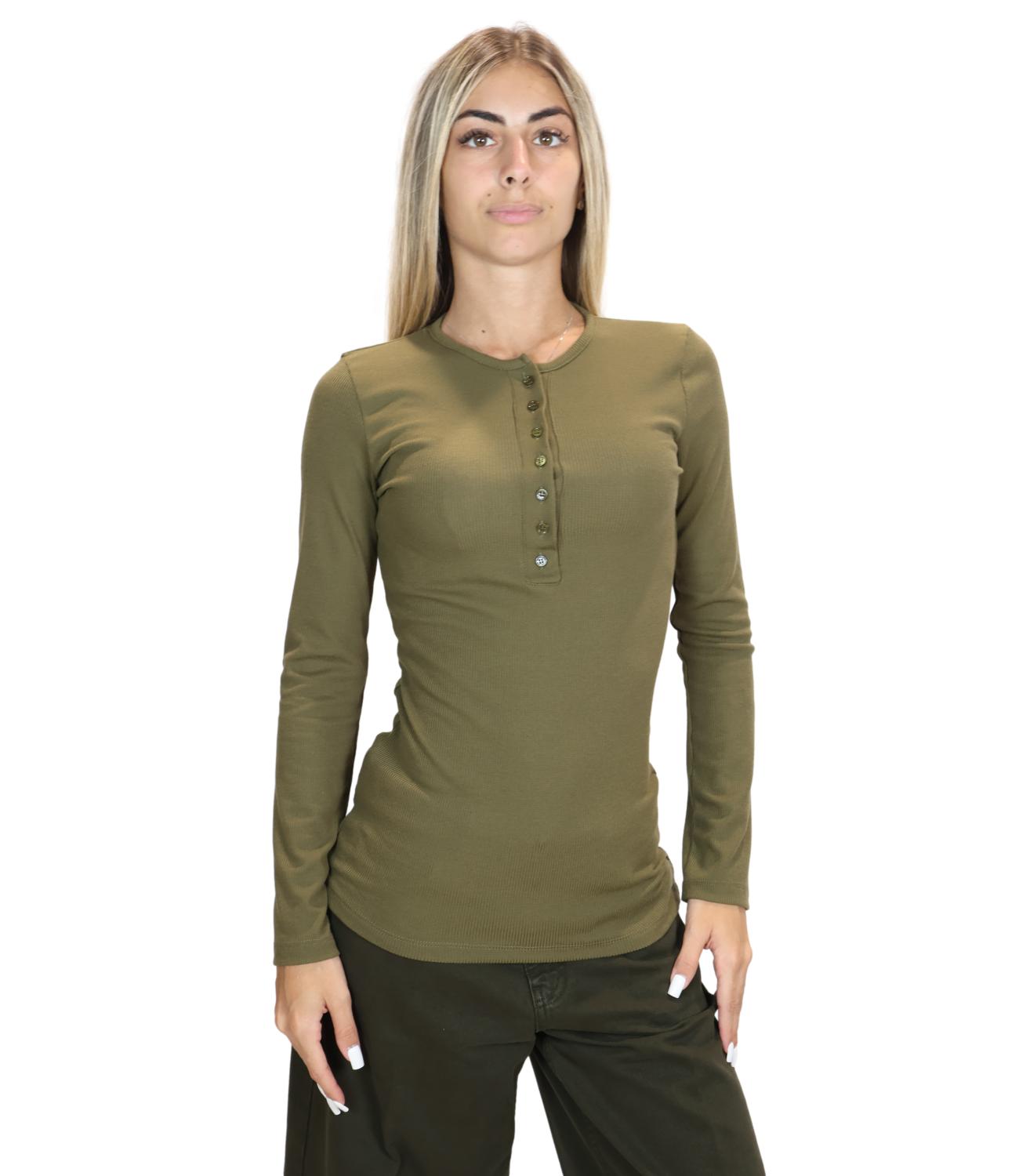 Vicolo T-shirt Serafino Militare Donna