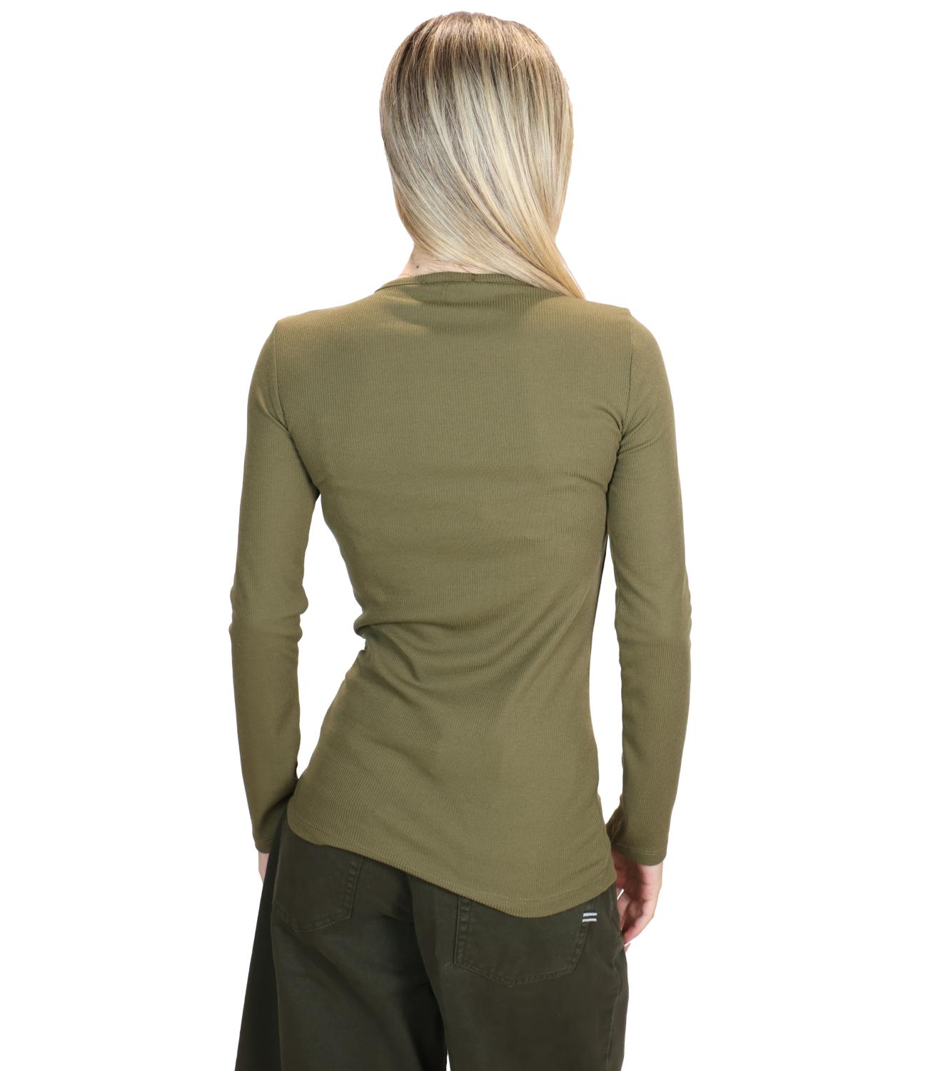 Vicolo T-shirt Serafino Militare Donna