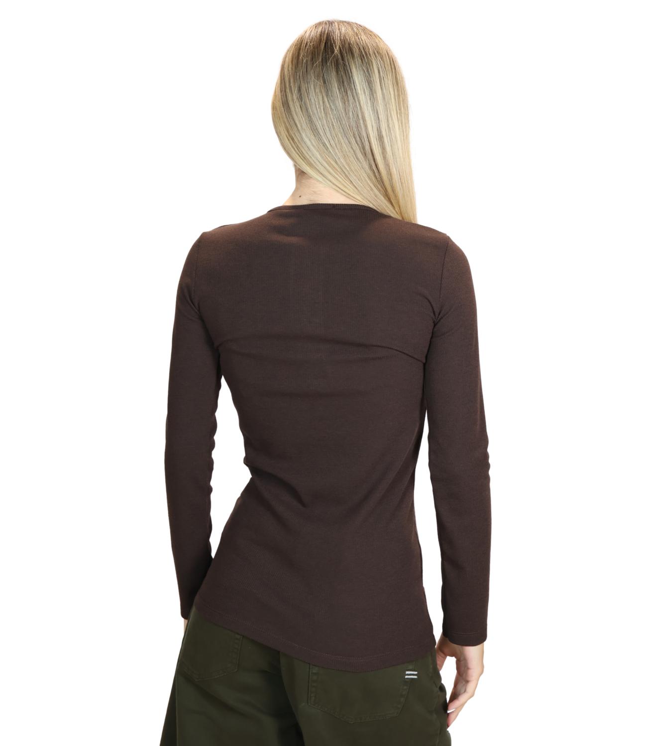Vicolo T-shirt Serafino Fondente