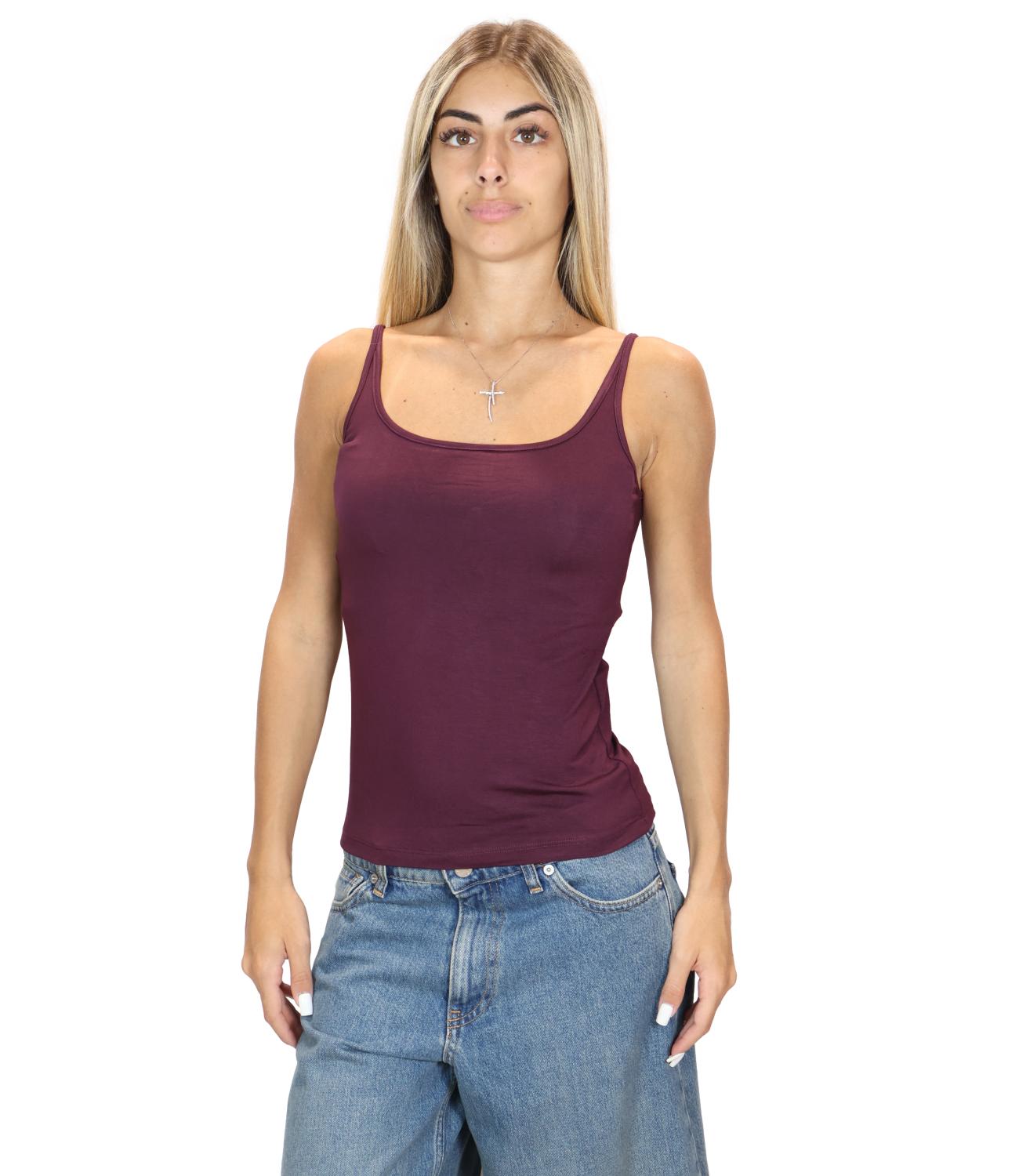 VICOLO canotta borgogna donna