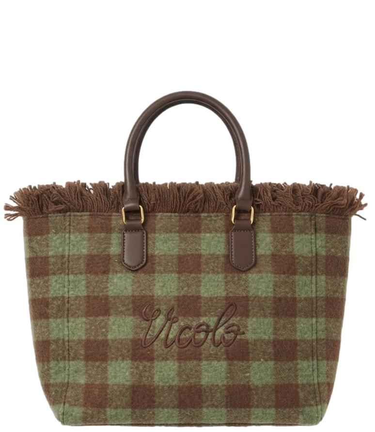 Vicolo Borsa Grande Marrone/Menta Donna