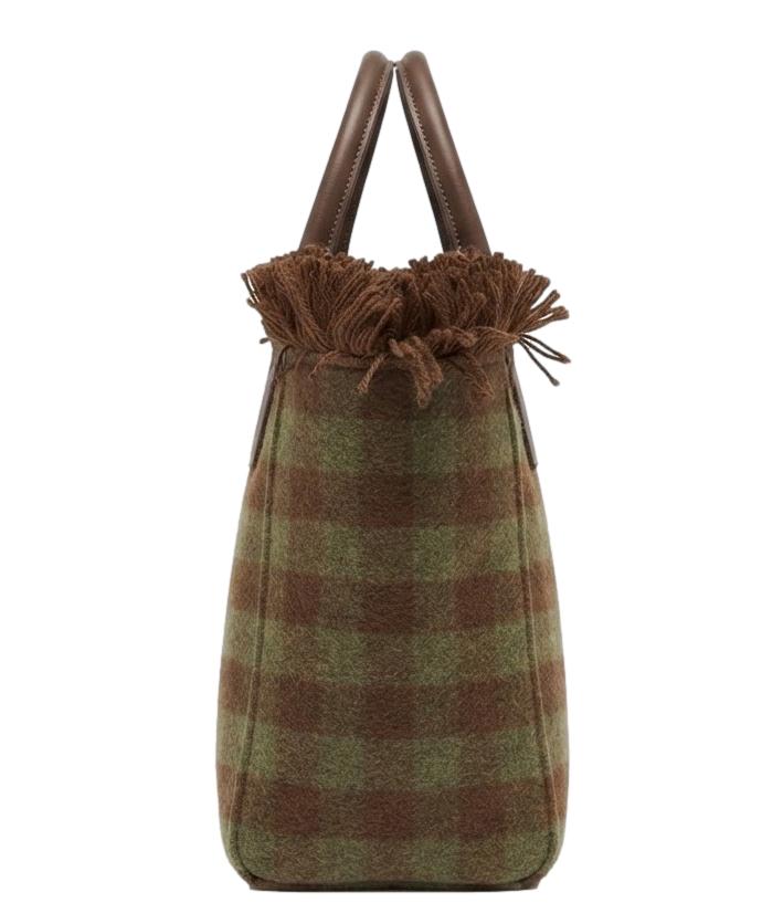 Vicolo Borsa Grande Marrone/Menta Donna