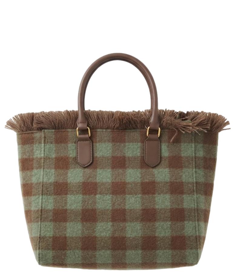 Vicolo Borsa Grande Marrone/Menta Donna