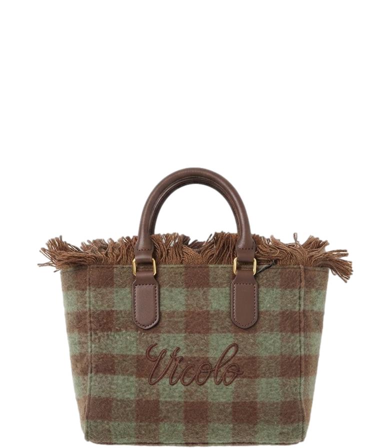 Vicolo Borsa Piccola Marrone/Menta Donna