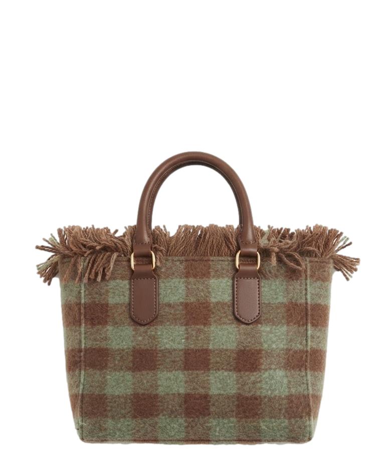 Vicolo Borsa Piccola Marrone/Menta Donna