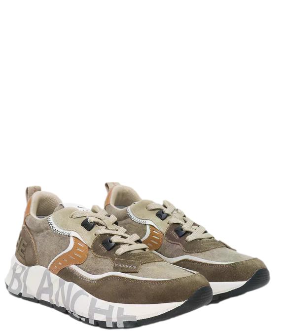 Sneakers Voile Blanche Delavè wax dark brown in pelle scamosciata