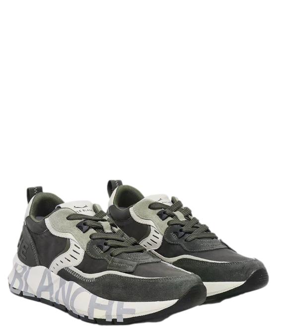 Sneakers Voile Blanchegrigio melange in pelle scamosciata