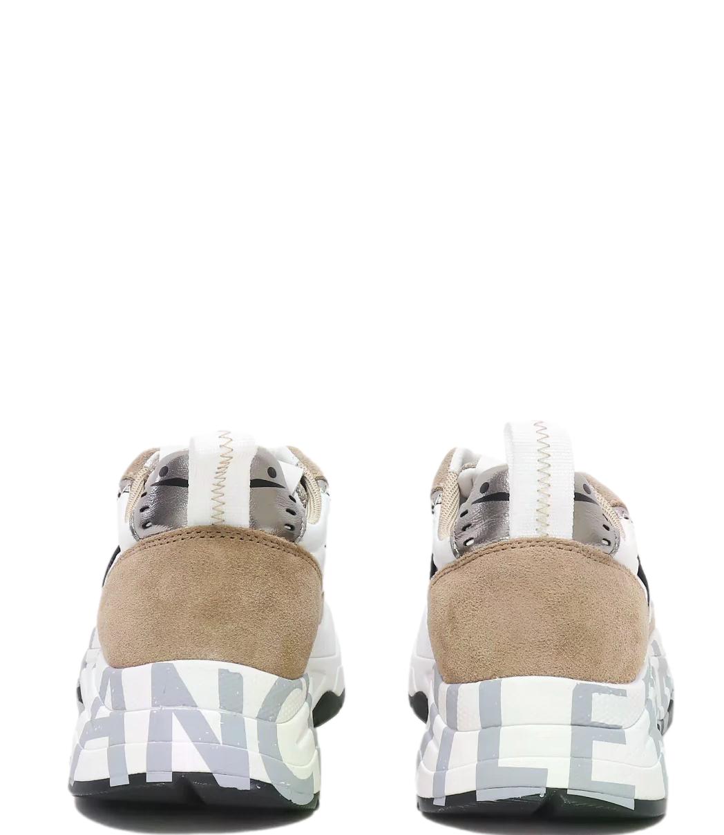 Sneakers CLUB105 voile blanche donna Light Brown beige