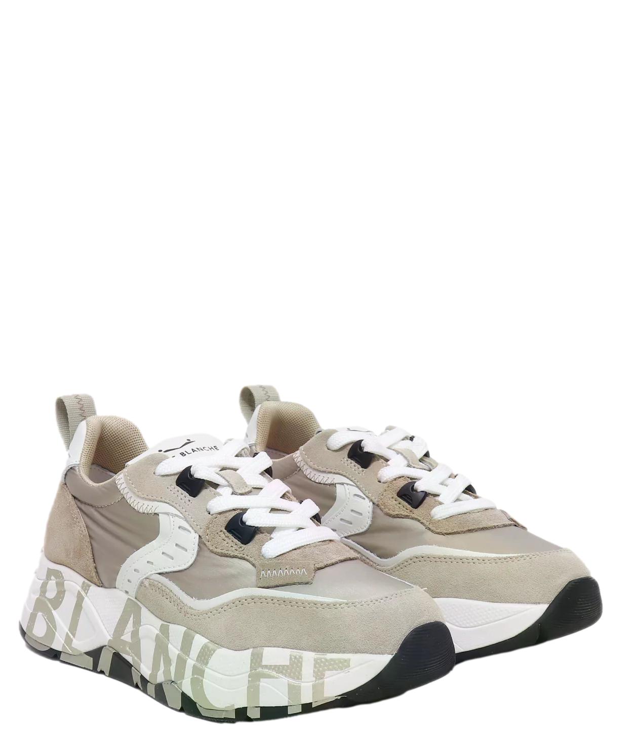 Sneakers CLUB105 voile blanche donna Light beige platinum