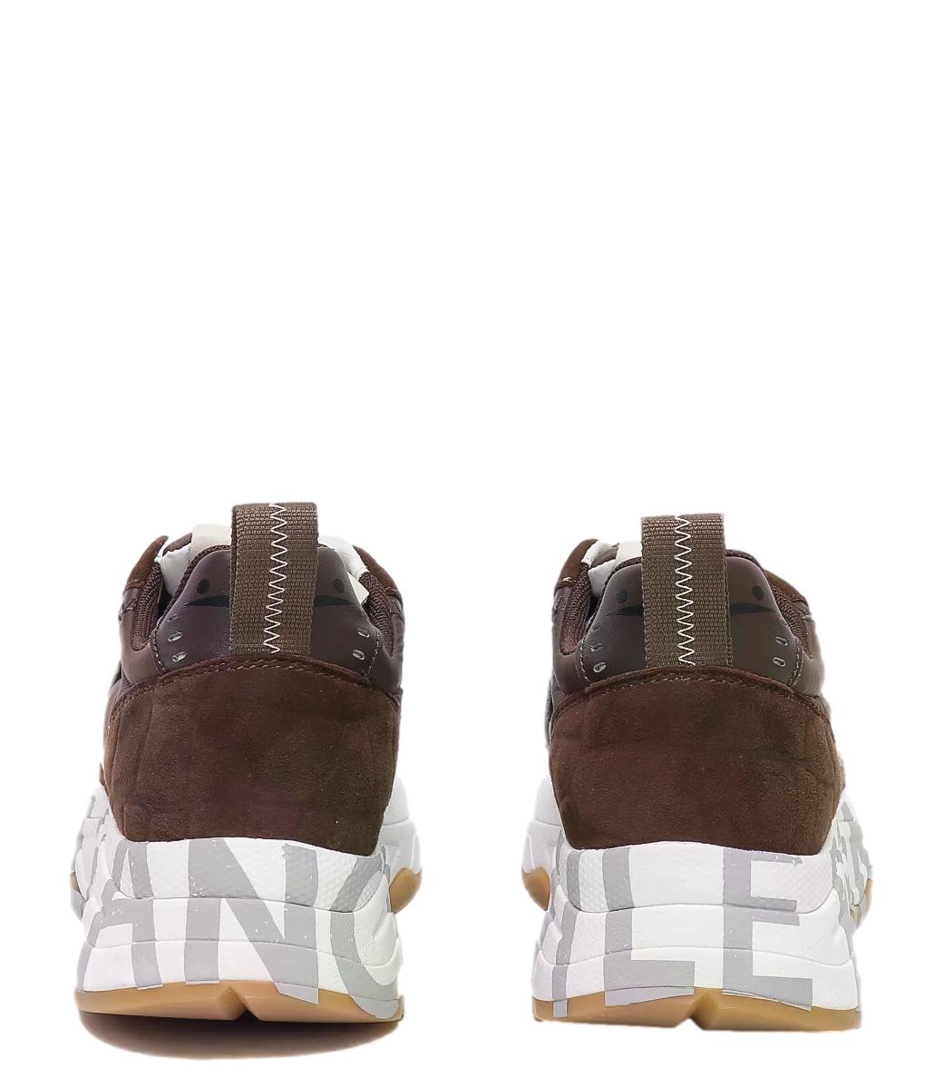 Sneakers CLUB105 voile blanche donna brown dark brown