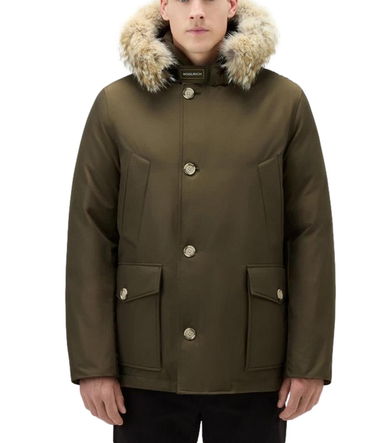 Woolrich Arctic Detachable Fur Parka dark green