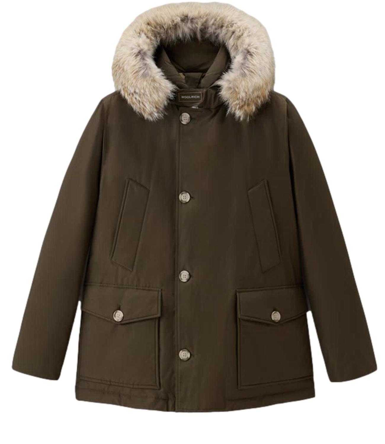 Woolrich Arctic Detachable Fur Parka dark green