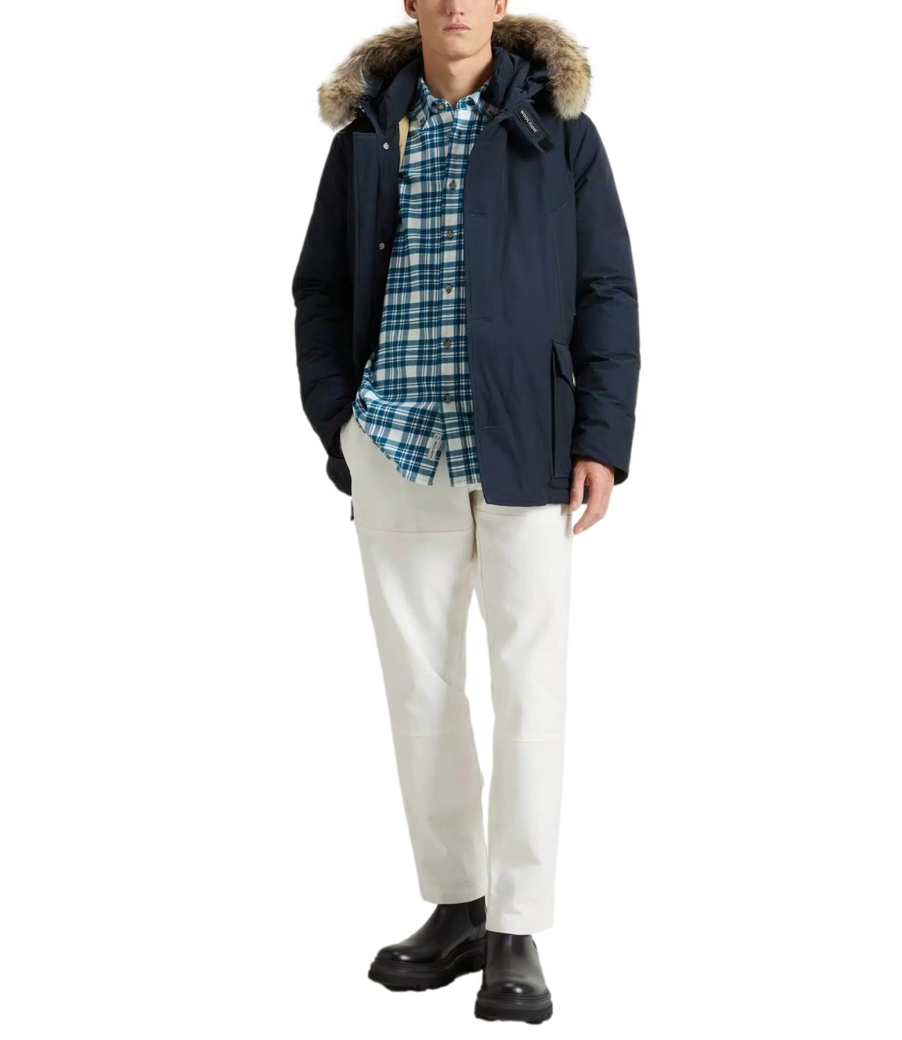 Woolrich Arctic Detachable Fur Anorak melton blue