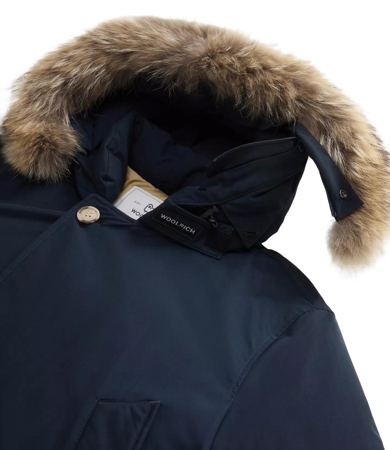 Woolrich Arctic Detachable Fur Anorak melton blue