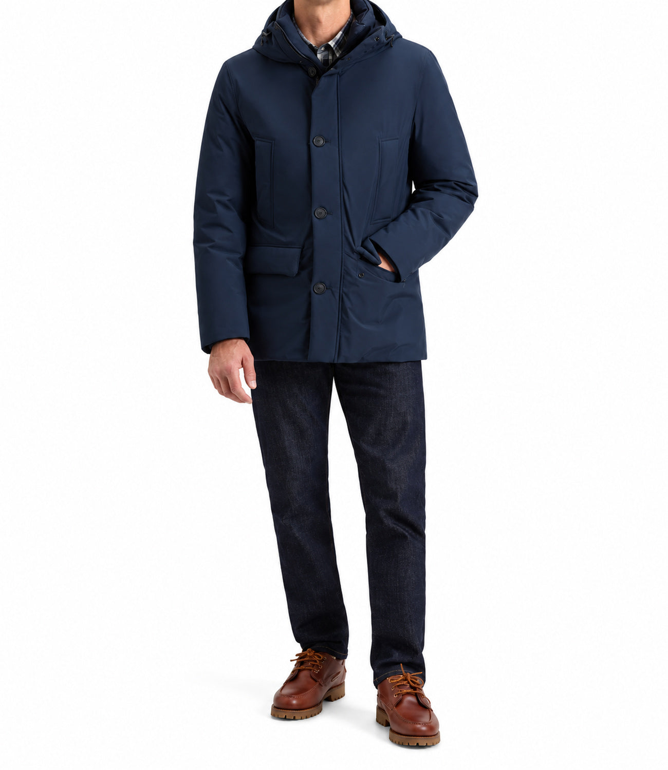 Woolrich Cloud Parka uomo melton blue