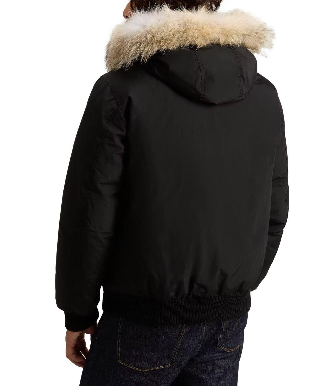 Woolrich Polar Detachable Fur Bomber Black Uomo