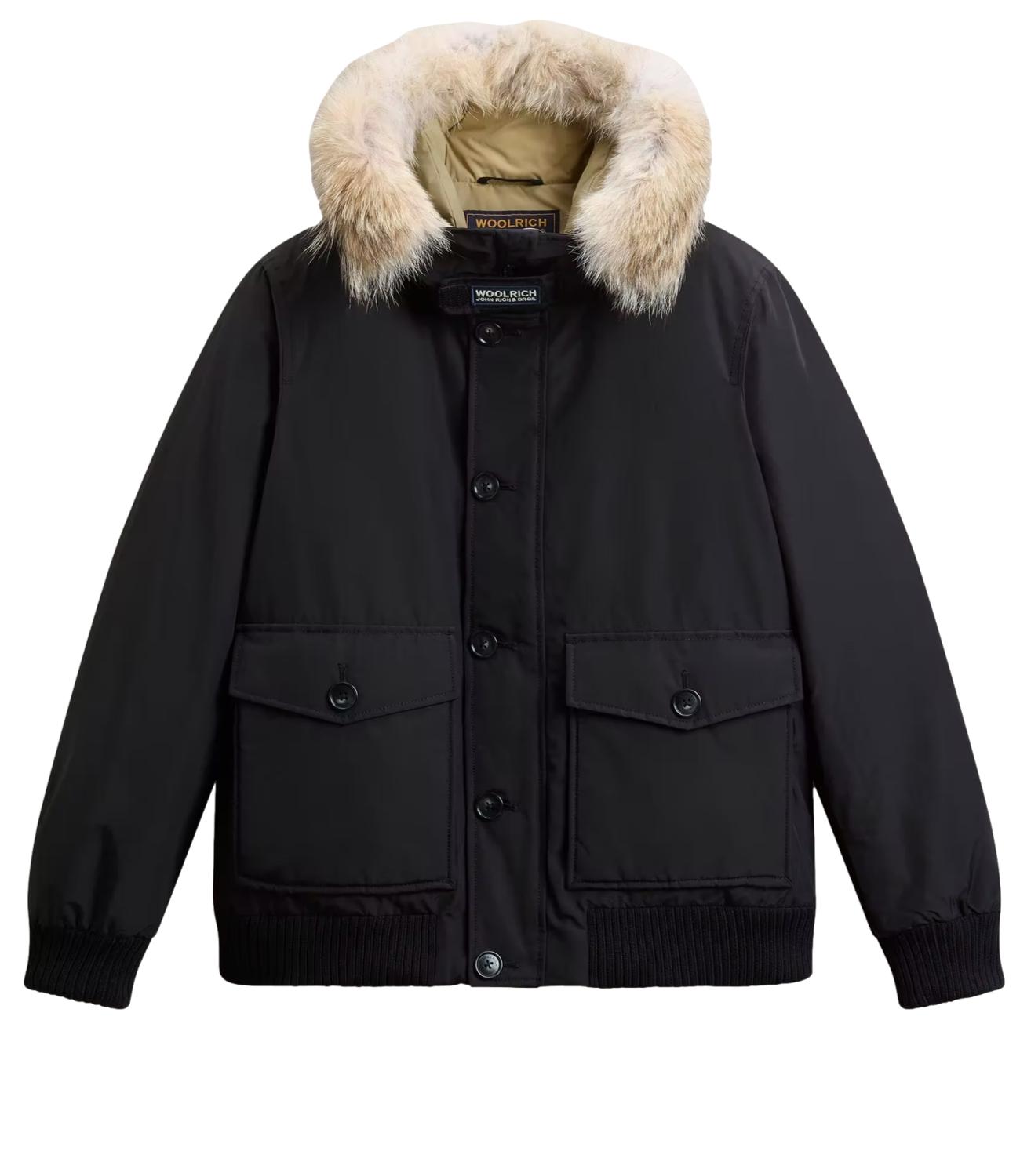 Woolrich Polar Detachable Fur Bomber Black Uomo