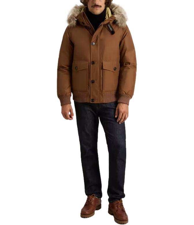 Woolrich Polar Detachable Fur Bomber bison uomo