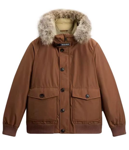 Woolrich Polar Detachable Fur Bomber bison uomo