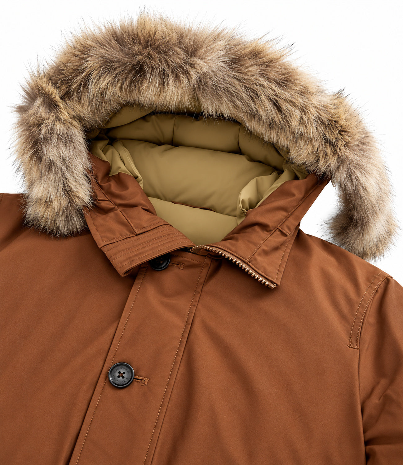 Woolrich Polar Detachable Fur Bomber bison uomo