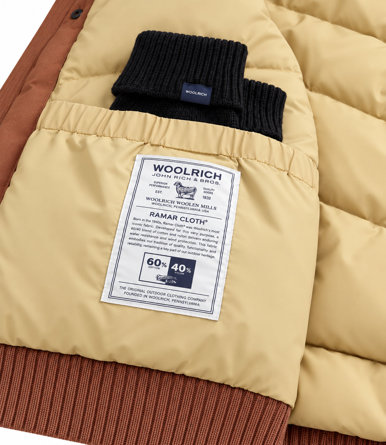 Woolrich Polar Detachable Fur Bomber bison uomo
