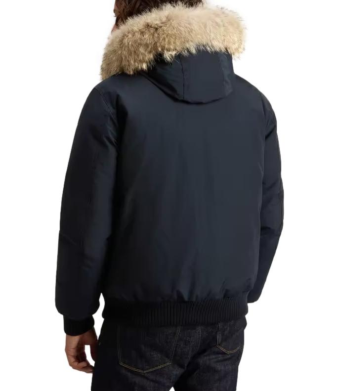 Bomber Woolrich Polar Detachable Fur Melton Blue