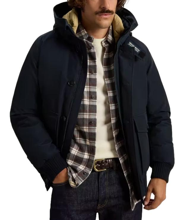 Bomber Woolrich Polar Detachable Fur Melton Blue