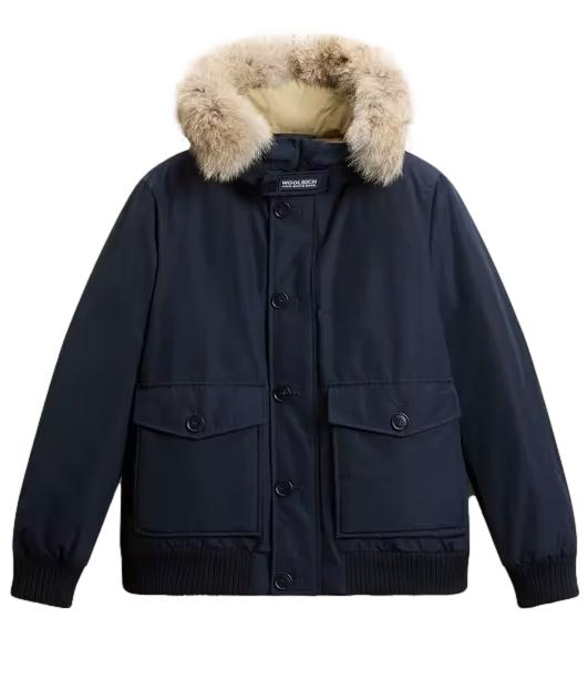 Bomber Woolrich Polar Detachable Fur Melton Blue