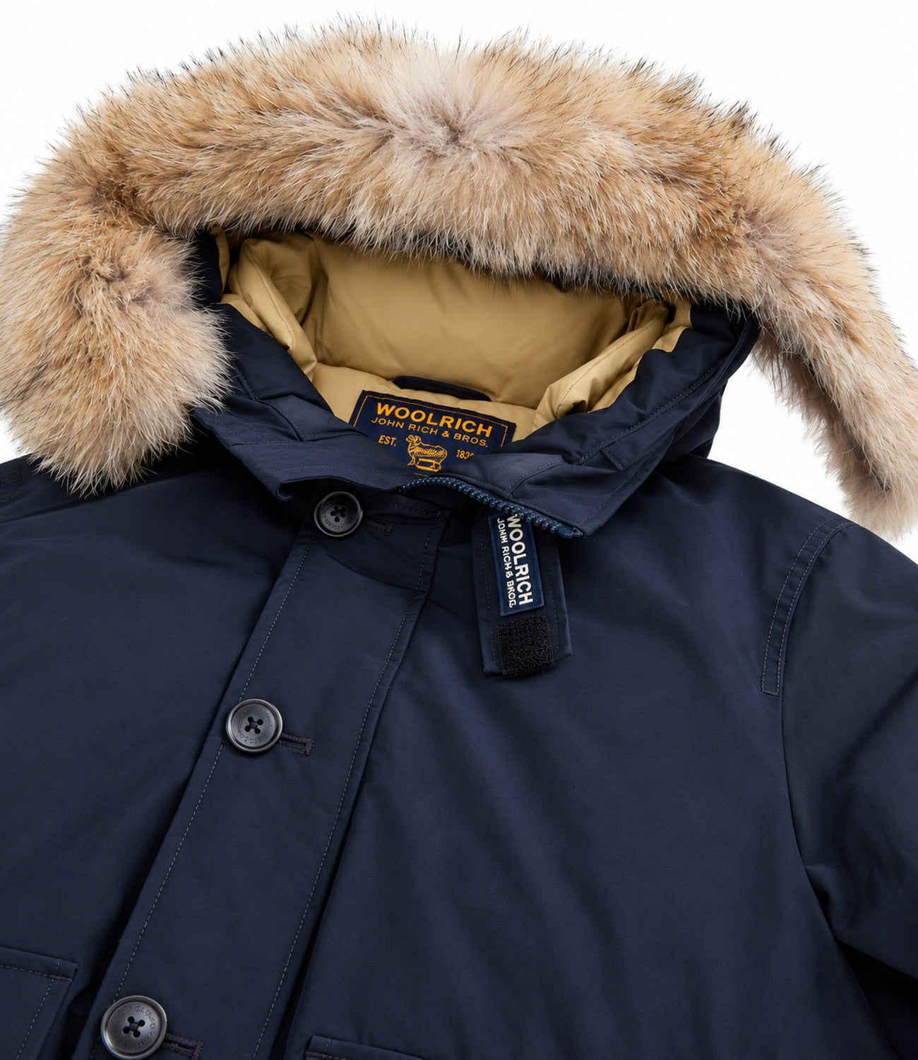 Bomber Woolrich Polar Detachable Fur Melton Blue