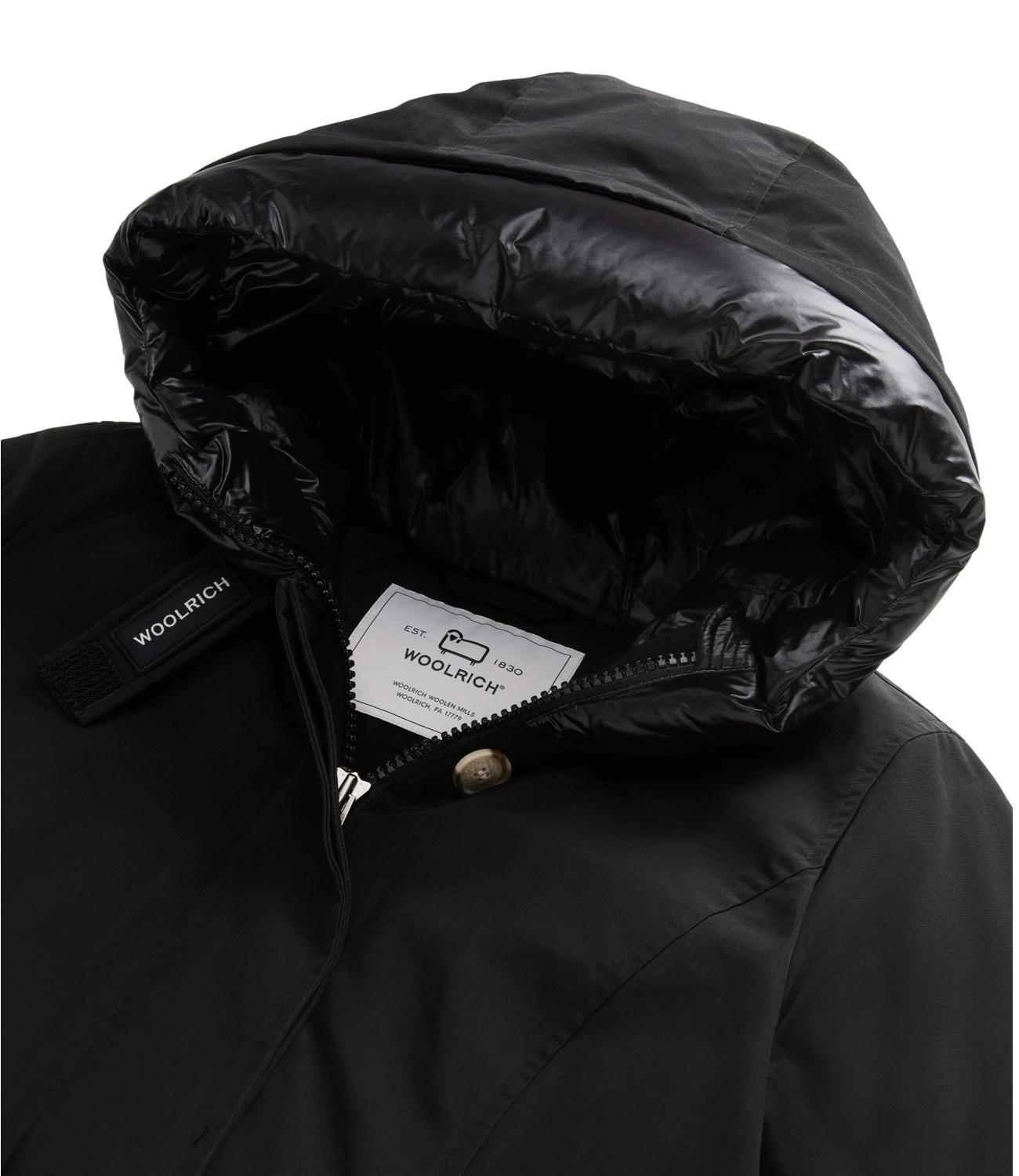 Woolrich Arctic Parka nero con cappuccio piuma d'oca
