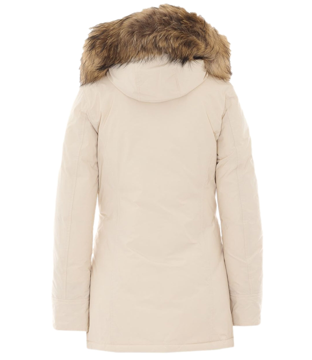 Woolrich Giubbino Luxury Arctic Raccoon Parka Milky Cream Donna