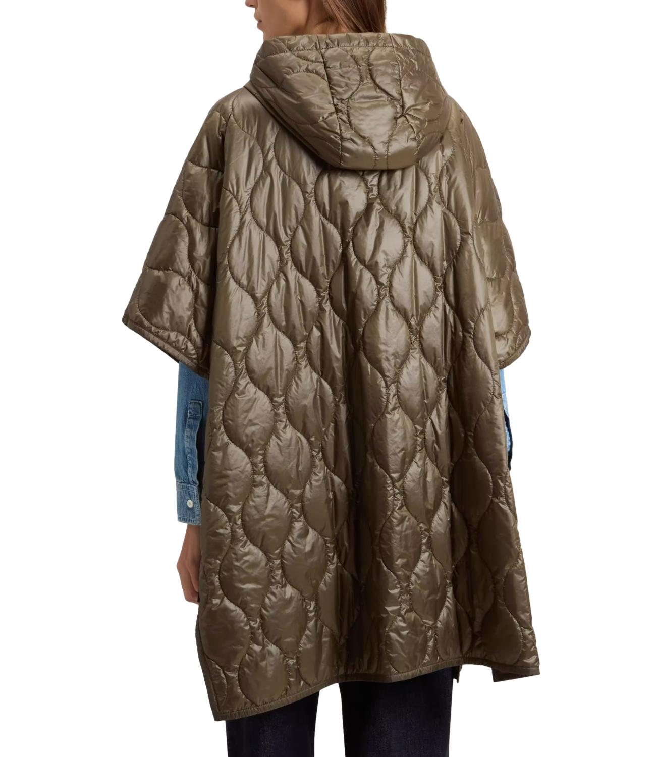 Woolrich Light Nylon Cape Dark Green Donna