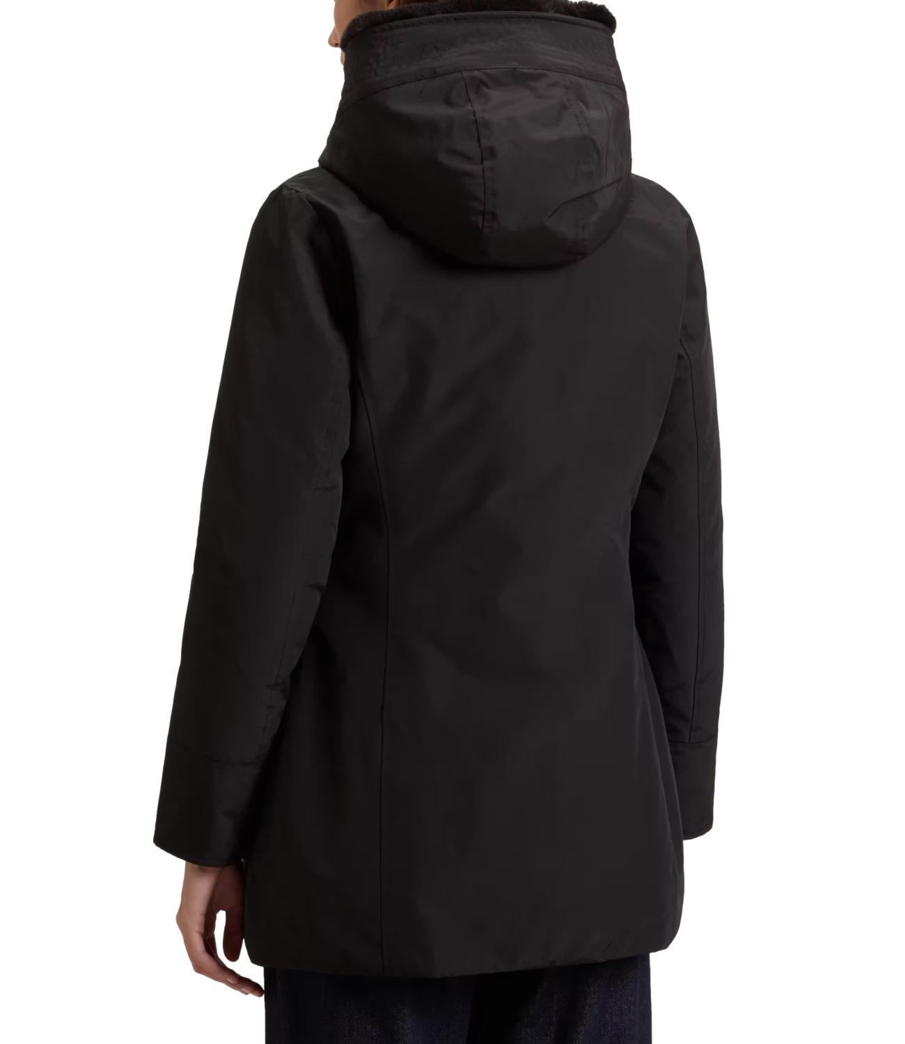 Woolrich Boulder Faux Fur Parka Black Donna