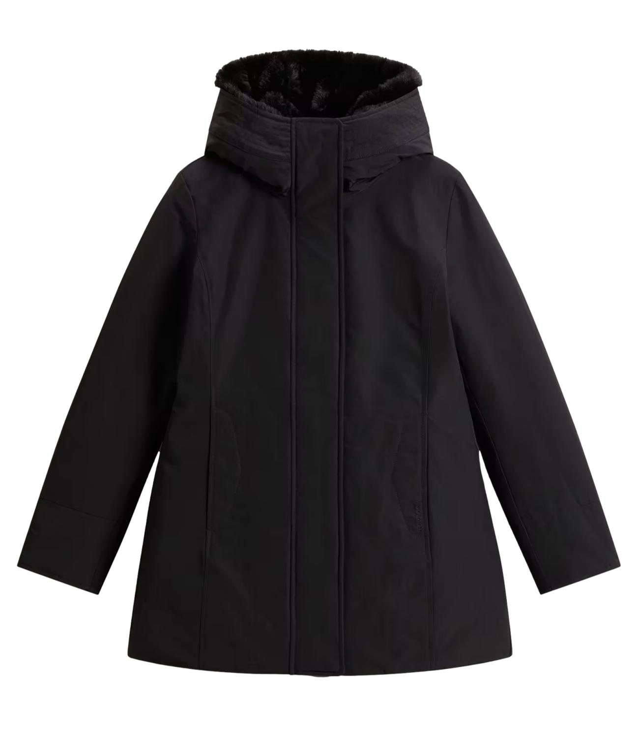 Woolrich Boulder Faux Fur Parka Black Donna