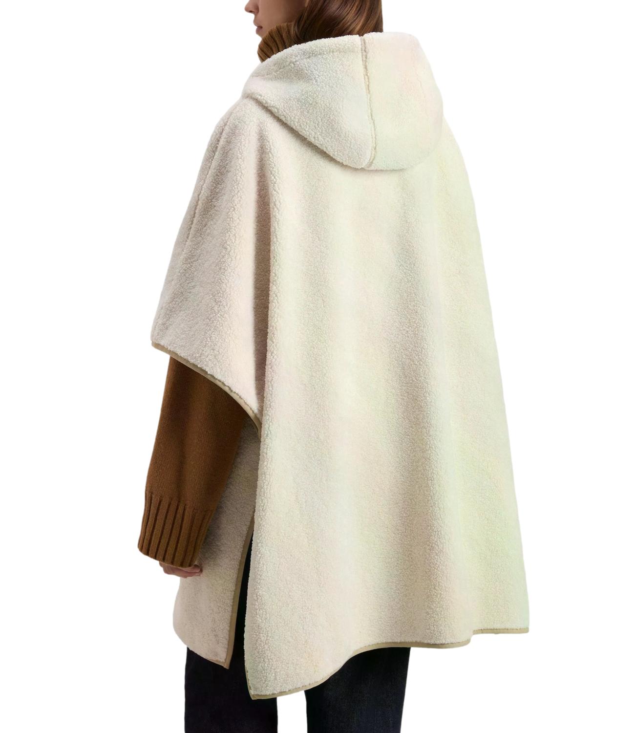Woolrich Mixed Sherpa Cape Cream Milk Donna