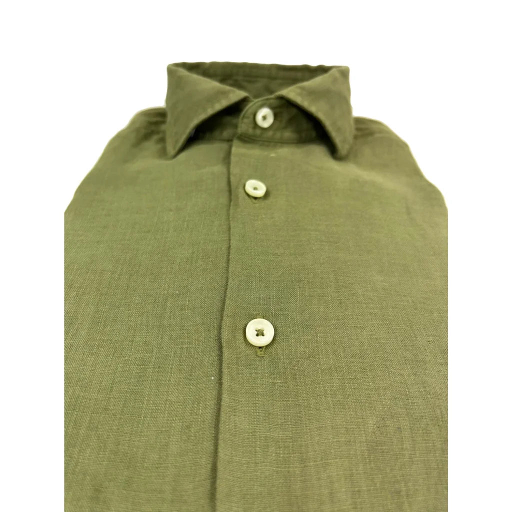 Camicia Lino verde militare - Camicia