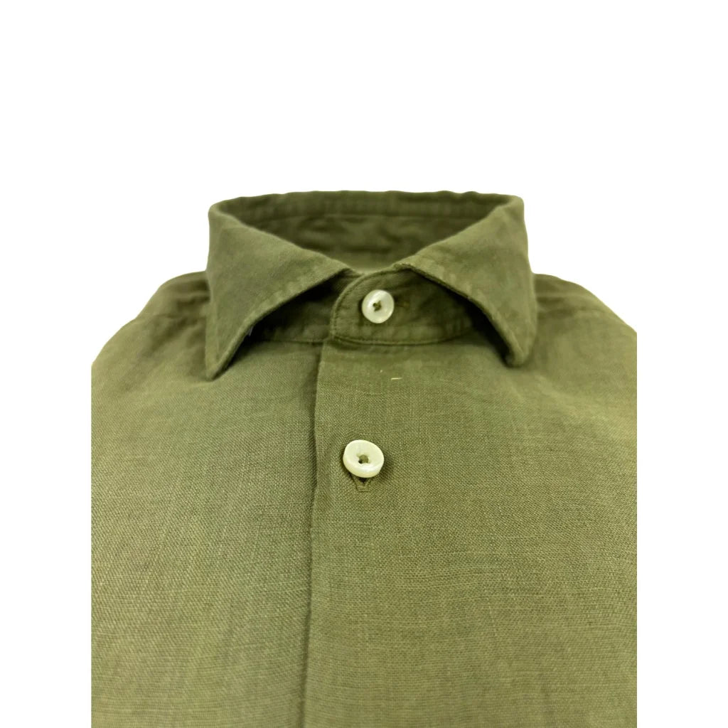 Camicia Lino verde militare - Camicia