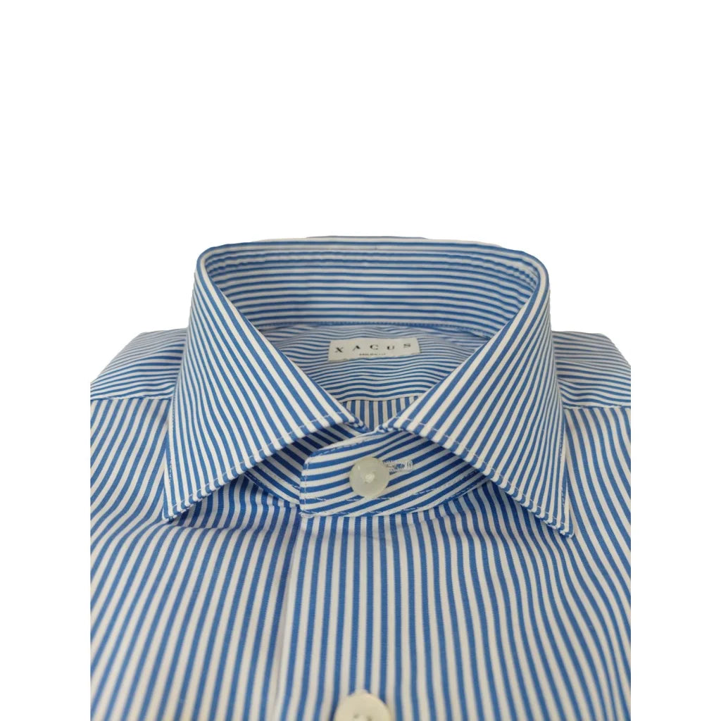 Camicia XACUS Taylor Fit a righe bianche e blu - Camicia