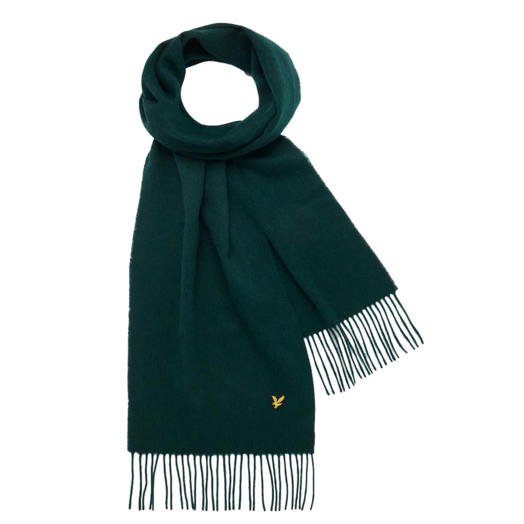 LYLE & SCOTT Sciarpa/Foulard Dark green Uomo Lambswool scarf