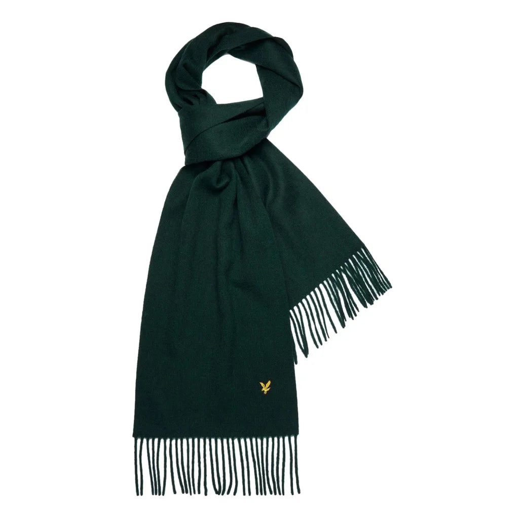 LYLE & SCOTT Sciarpa/Foulard Dark green Uomo Lambswool scarf