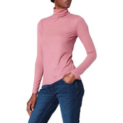 Maglia collo alto in cotone rasato rosa - Gruppo Shopping