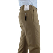 Pantalone PT Torino tabacco in lana vergine con zip L. 30 -