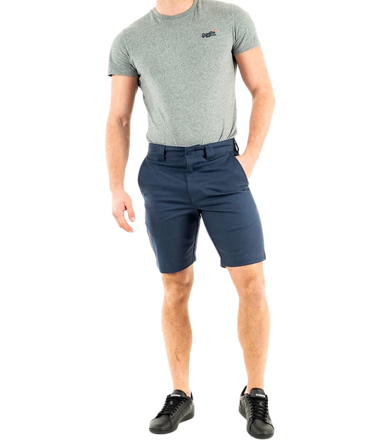 Bermuda Dickies blu da uomo con logo sul retro